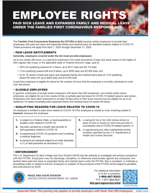 Covid-19 Federal Paid Leave Rights Poster width=50
